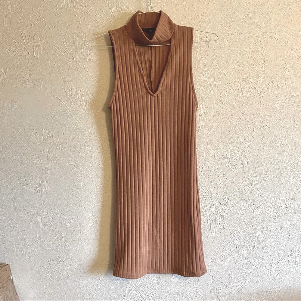Kendall & Kylie Deep V / Mock Neck Tight Dress Size Small